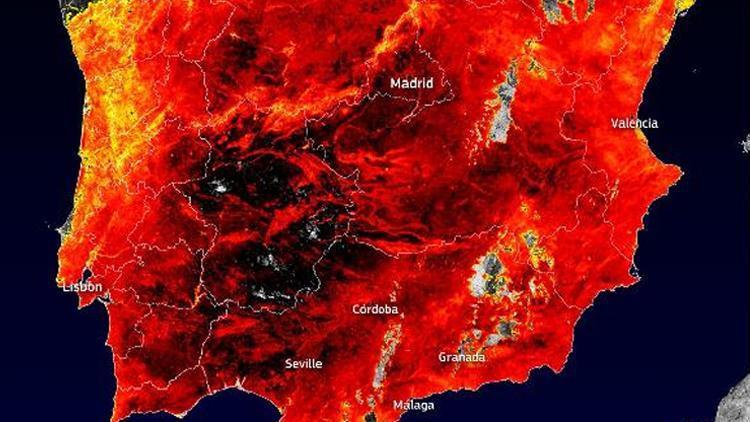 İspanyada sıcaklık 43 dereceye ulaştı