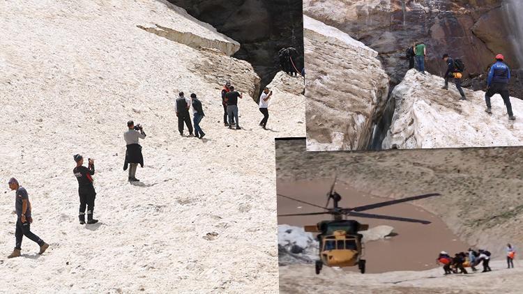 Cilo-Sat Dağlarında kırılan buzulların arasında kaybolmuşlardı Tecrübeli 12 kişilik ekip de bölgeye gönderildi