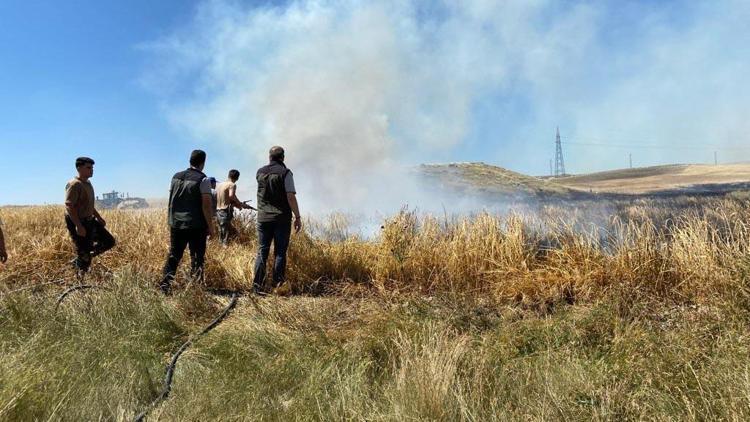 Eskişehir Seyitgazi’de arpa tarlasında yangın