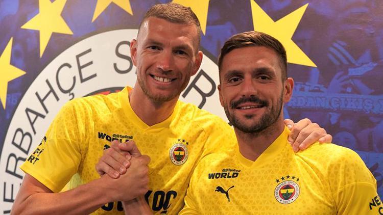 Fenerbahçede Tadici ilk karşılayan kaptan Dzeko oldu Takımla ilk tanışma...
