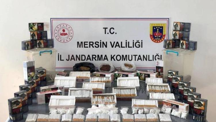 Mersin’de kaçak sigara ve makaron operasyonu