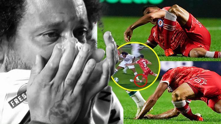 Brezilyada Marcelo rakibinin ayağını kırdı Kenara gözyaşlarıyla geldi, özür diledi