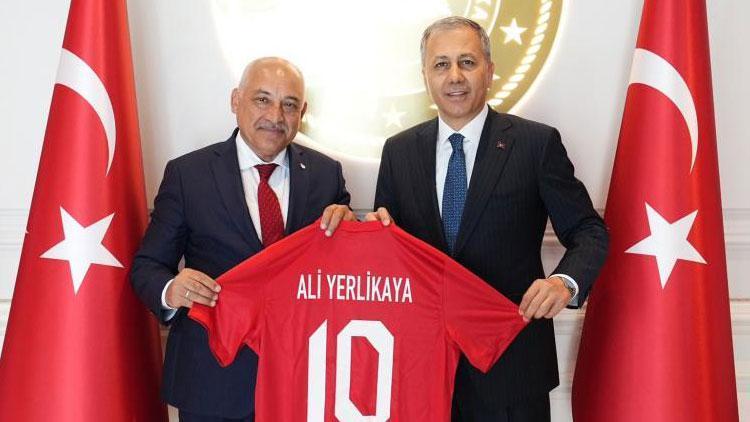 TFF Başkanı Mehmet Büyükekşiden, İçişleri Bakanı Ali Yerlikayaya ziyaret