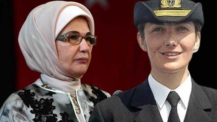Emine Erdoğandan TSKnın ilk kadın amirali olan Gökçen Fırat’a tebrik