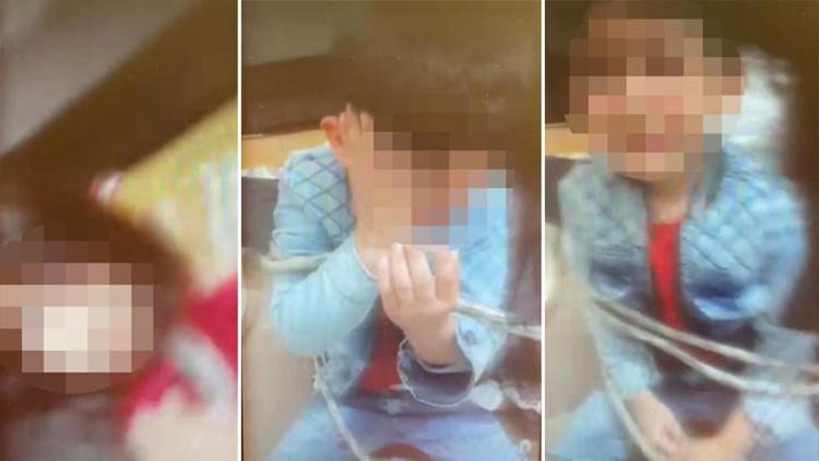Kağıthanede dehşete düşüren görüntüler: 4 çocuğunu iple bağlayarak işkence yaptı Pes dedirten savunma
