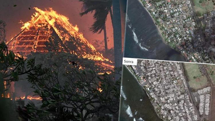 Cennet cehenneme dönüştü Hawaii yangınlarında can kaybı 53e yükseldi...