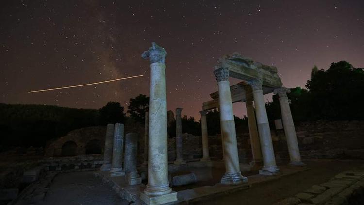 Antik kentte, perseid meteor yağmuru gözlendi