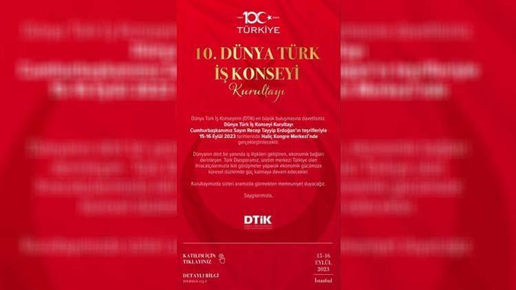 Cumhurbaşkanı Erdoğan 10. DTİK Kurultayı’nda...