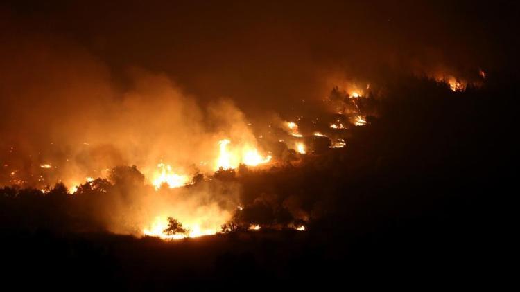 Yunanistan’ın Türkiye sınırında orman yangını