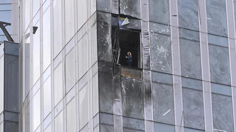 Moskovaya saldırı şoku 5 katlı binaya isabet etti