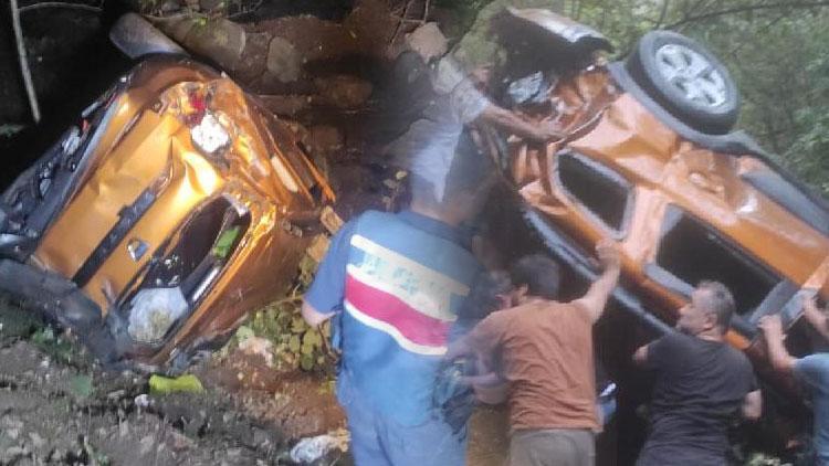 Dereye uçan otomobilde 1 kişi öldü, 3 kişi yaralandı