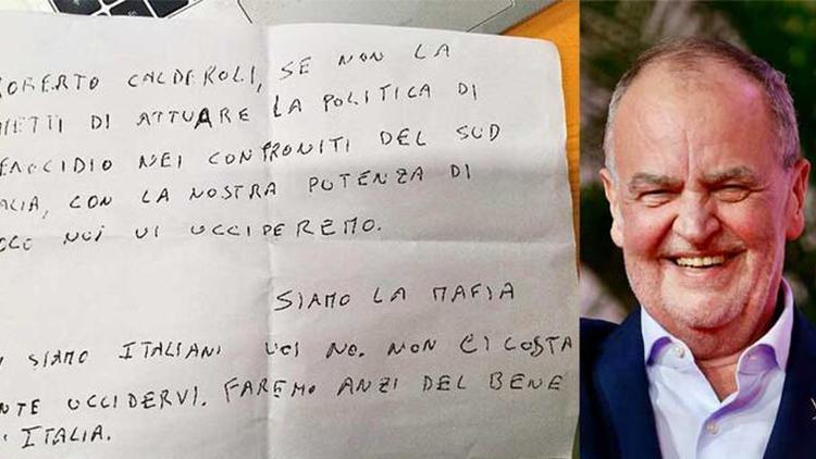 İtalya bu mektupla çalkalanıyor... Bakan Calderoli’ye ölüm tehdidi