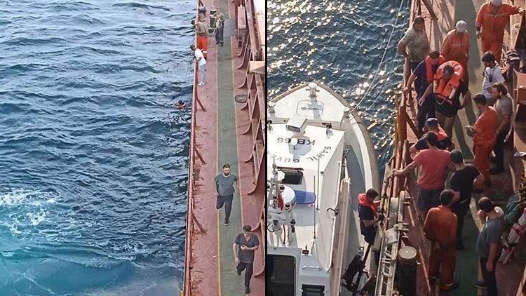 Türkeli açıklarında, seyir halindeki gemiden denize düşen 2inci kaptan 20 saat sonra kurtarıldı