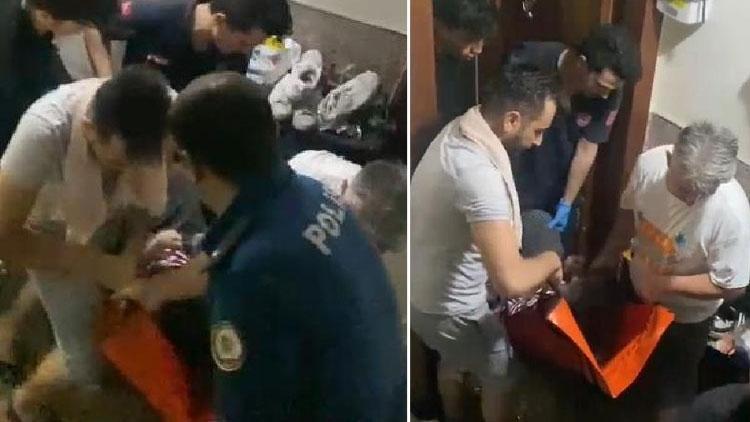 Sel felaketinde mahsur kalan yatalak hastayı polis kurtardı