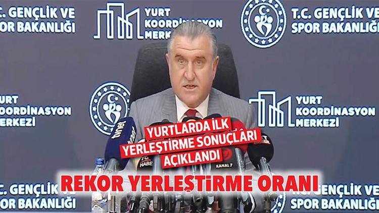 Yurtlarda rekor yerleştirme oranı