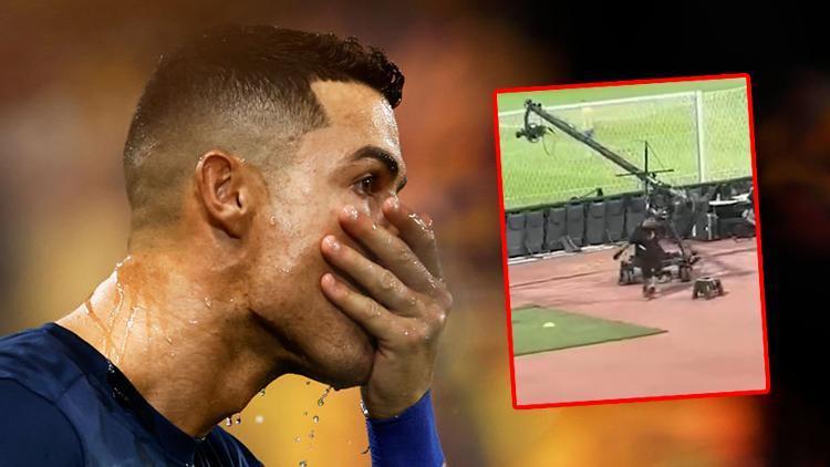 Cristiano Ronaldonun frikiğinin isabet ettiği kameraman beyin sarsıntısı geçirdi