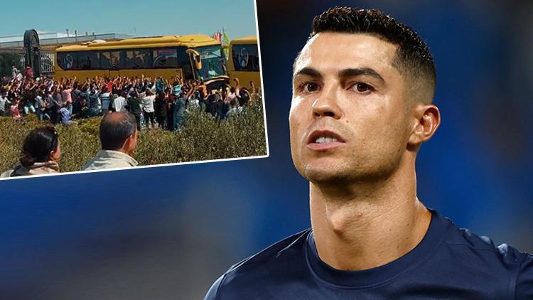 Cristiano Ronaldo, İranda izdihama neden oldu Binlerce insan sokağa döküldü