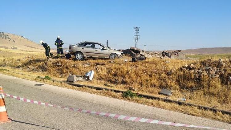 Mardin’de kontrolden çıkan otomobil araziye yuvarlandı: 1 yaralı