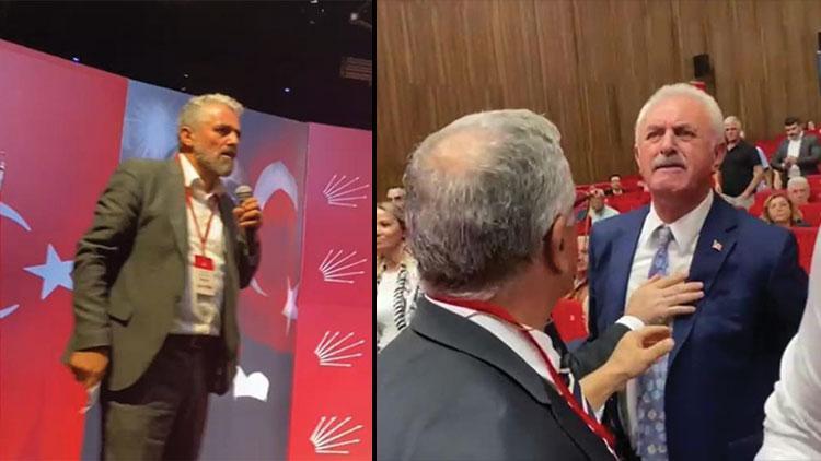CHPnin Kocaeli kongresinde tartışma... Milletvekili ile eski ilçe başkanı birbirine girdi