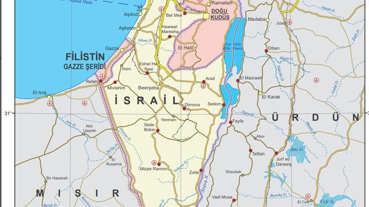 FİLİSTİN İSRAİL HARİTASI 2023: Filistin ve İsrail sınırında hangi ülkeler var?