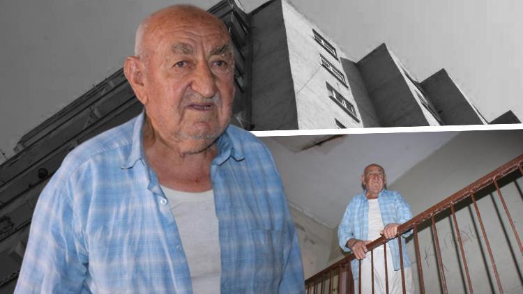 95 yaşındaki Fuat dede, hayalet binada tek başına yaşıyor... Herkes evini terk etti, o dışarı adımını atmıyor