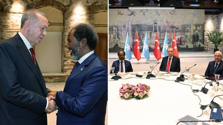 Cumhurbaşkanı Erdoğan, Somali Cumhurbaşkanı Mahmud ile bir araya geldi