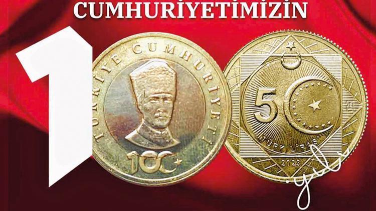 Cumhuriyet’in 100’üncü yılına özel 5 lira basıldı