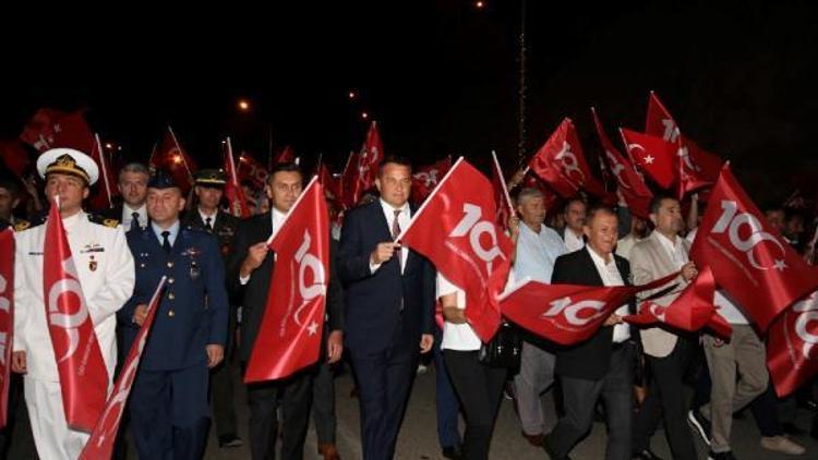 Cumhuriyetin 100. yılı Kaşta coşkuyla kutlandı