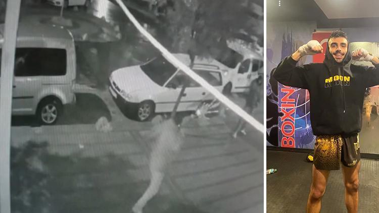 Kağıthanede amatör boksöre saldırı kamerada