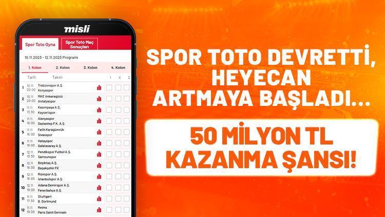 Spor Totoda 50 milyon TL kazanma şansı Beşiktaş-Başakşehir, Demirspor-Fenerbahçe...