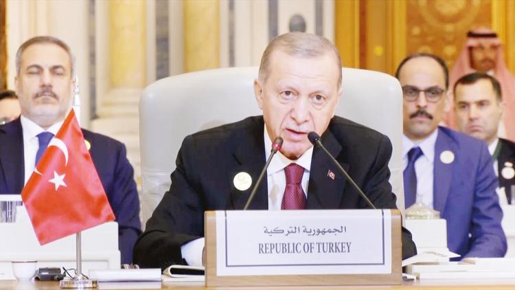 Cumhurbaşkanı Erdoğan’dan Riyad’da önemli mesajlar: İsrail verdiği zararı ödemeli