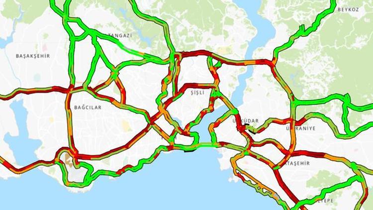 İstanbulda trafik yoğunluğu yüzde 80i aştı