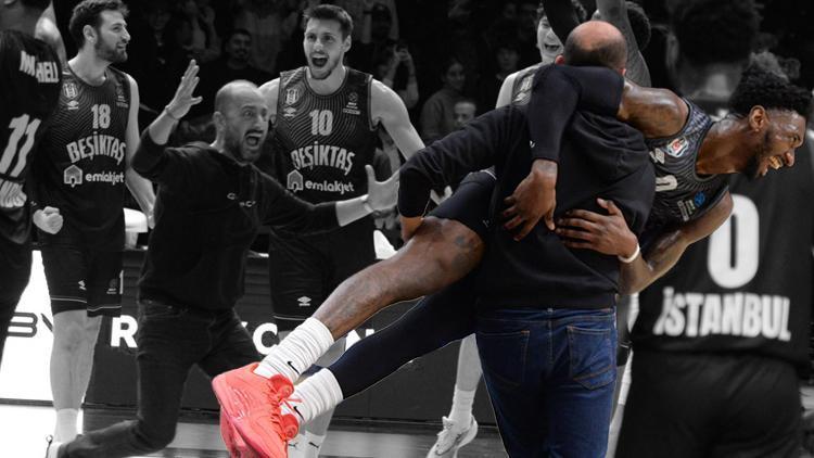 Beşiktaş basketbolda tarih yazdı, Umut Tahir Güneşin sevinci çok konuşuldu