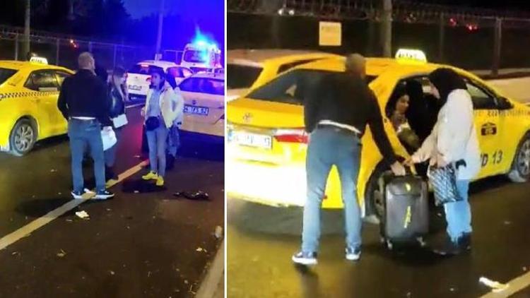 Yolcu-taksi şoförü gerilimi Yolcu seçen taksici aracı yolun ortasına bıraktı: Alın taksiyi gidin