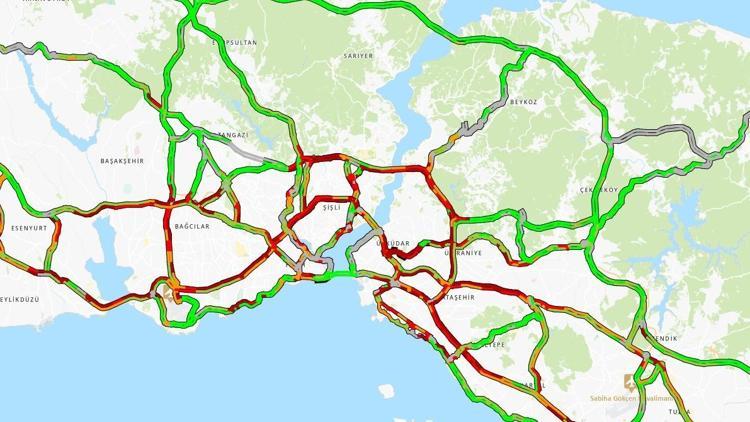İstanbulda trafik yoğunluğu yüzde 87ye çıktı
