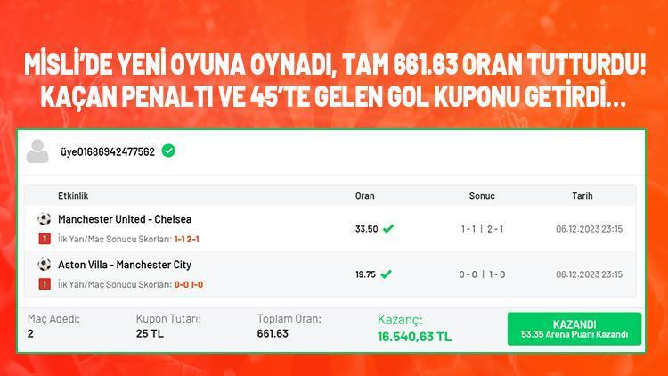 iddaada yeni oyun başladı İY/MS Skor tahmini yaptı, 2 maçta 661,63 oranla kazandı...