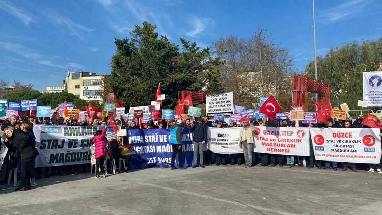 Staj ve çıraklık mağdurları Büyük İstanbul Mitinginde buluştu