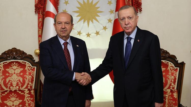 Son dakika Cumhurbaşkanı Erdoğan, KKTC Cumhurbaşkanı Tatar ile görüştü