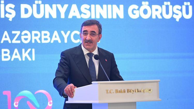 Cumhurbaşkanı Yardımcısı Yılmaz, Azerbaycanda Türk İşadamlarıyla bir araya geldi