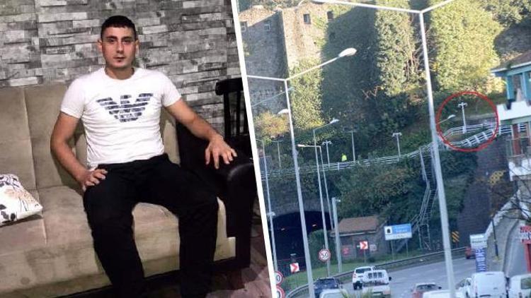 Trabzonda korkunç ölüm: Tünel üstündeki yaya yolundan kara yoluna düştü