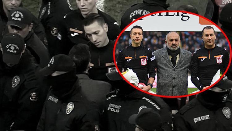 Maç öncesi çiçek, maç sonunda polis Kayserispor - Fenerbahçe karşılaşmasının hakemi Zorbay Küçükün kararları müsabakaya damga vurdu, koruma eşliğinde sahayı terk etti...