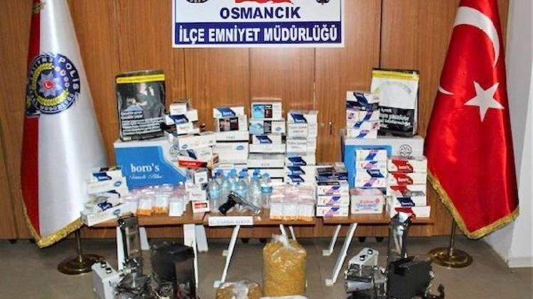 Çorumda Tütün Mamulleri Kaçakçılığı operasyonu: 8 gözaltı