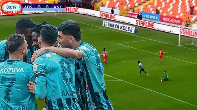 Adana Demirspor - Antalyaspor maçında Süper Lig tarihine geçen gol
