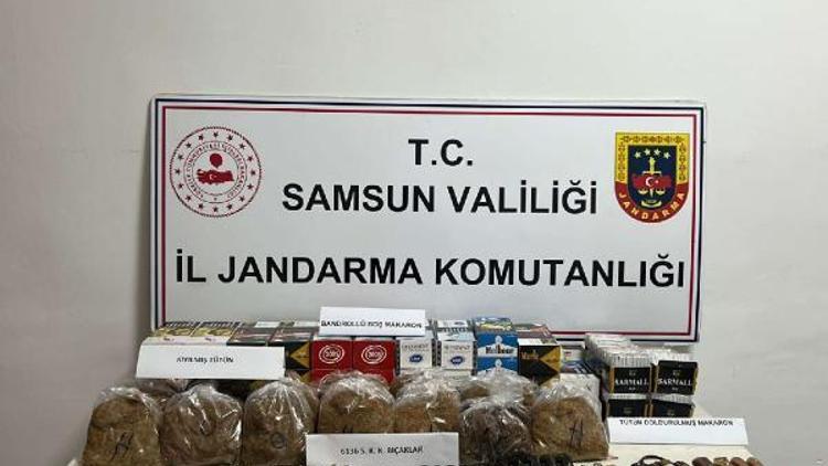 Samsun’da pazar yerinde kaçak tütün satan şüpheli, yakalandı