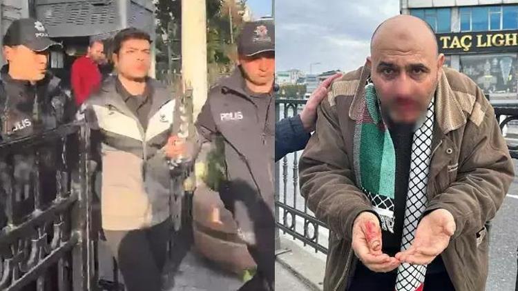İstanbulda Kelime-i Tevhid bayrağı açan kişiye yumruk atmıştı İfadesi ortaya çıktı
