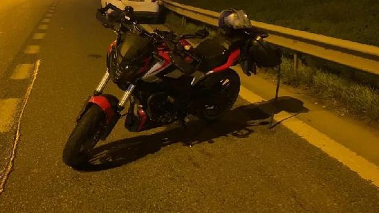 Maltepede motosiklet devrildi: Sürücü ağır yaralandı
