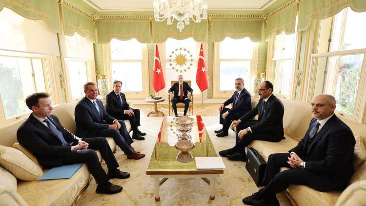 Cumhurbaşkanı Erdoğan ve Hakan Fidan Antony Blinken ile görüştü