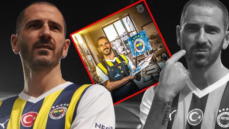 Fenerbahçenin transfer anonsunda Galatasaraya gönderme Leonardo Bonuccinin resim tuvalinin yanında küçük aslan...