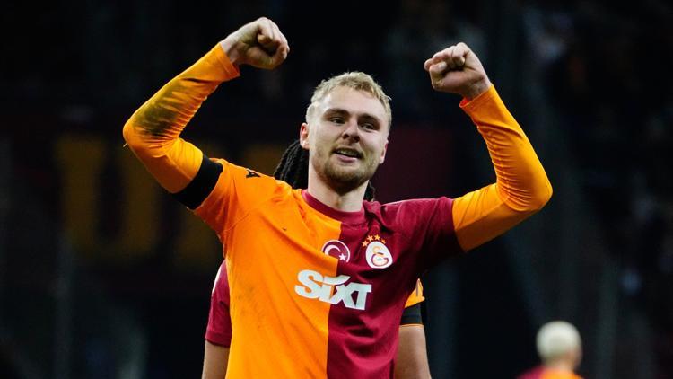 Galatasarayda Victor Nelsson bu sezon ilk kez gol sevincini yaşadı