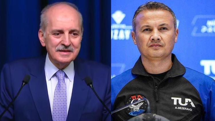 TBMM Başkanı Kurtulmuş’tan ilk Türk astronot Gezeravcı’ya tebrik